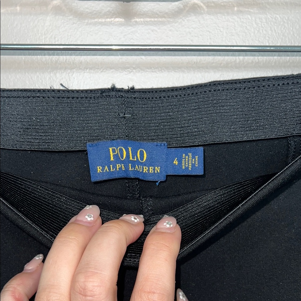 Polo Ralph Lauren Black Leggings with Ankle Zip - Picture 5 of 7